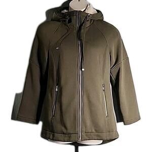 1 Madison Expedition Heritage Collection Woman's Sz S Green Full Zip Hooded Coat